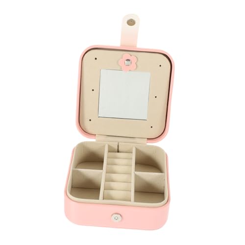 Levemolo Schmuckbox mit Spiegel Große Kapazität für Ohrringe Ringe Anhänger Schmuckaufbewahrung für Unterwegs Design Schmuck Organizer für Damen Levemolo Schmuckbox mit Spiegel Große Kapazität für Ohrringe Ringe Anhänger Schmuckaufbewahrung für Unterwegs Design Schmuck Organizer für Damen von Levemolo