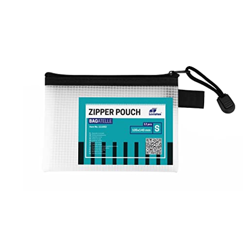 LEVIATAN 12er Set A6 Zip-Beutel Reisetasche Transparente Reißverschlusstaschen Reißverschluss Dokumententaschen Wasserdichte Bag Lagerung von Schreibwaren, Kosmetikwaren von Leviatan