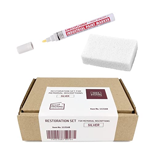 LEVIATAN Set zur Restaurierung von Inschriften auf Grabsteinen Ölmarker silber LEVIATAN Set zur Restaurierung von Inschriften auf Grabsteinen Ölmarker silber von Leviatan