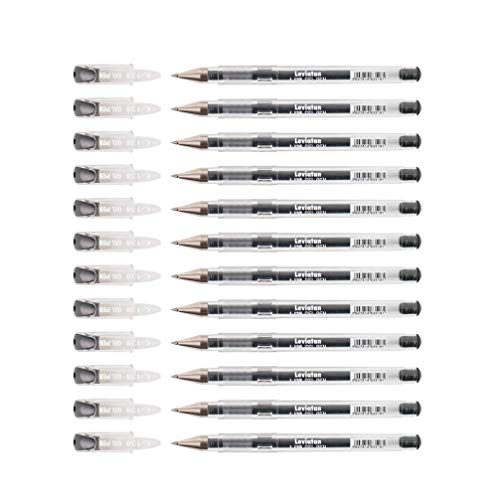 Leviatan L-138 12 Stück | Gel Schreiber mit Uniball | Vielseitig Tintenroller | Kugelschreiber | Ink Roller Ball | Schwarz Leviatan L-138 12 Stück | Gel Schreiber mit Uniball | Vielseitig Tintenroller | Kugelschreiber | Ink Roller Ball | Schwarz von Leviatan