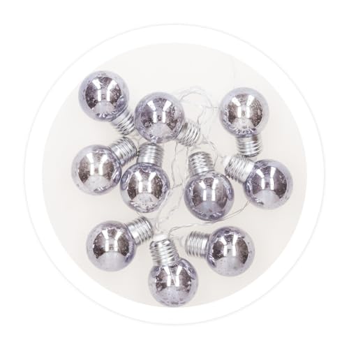 LED-Lichterkette, silberfarben, 1,35 m, Kaltlicht, ideal für Innen- und Außendekoration, Partys und Veranstaltungen. von Levitantes