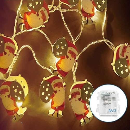 Levitantes LED-Lichterkette mit 3 AA-Batterien, warmweiß, 3 m, ideal für Weihnachtsdekoration und festliche Atmosphäre. von Levitantes
