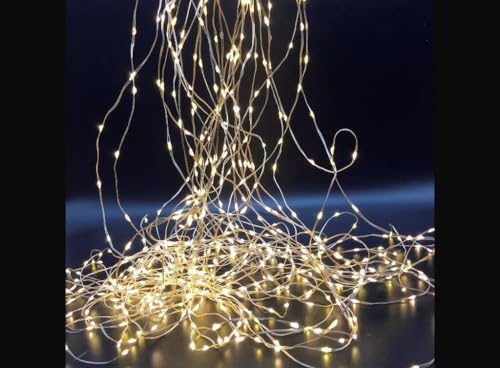 Levitantes LED-Wasserfall, 2 m, 20 Fäden, warmgold, ideal für festliche Dekoration und Atmosphäre im Innen- und Außenbereich. von Levitantes