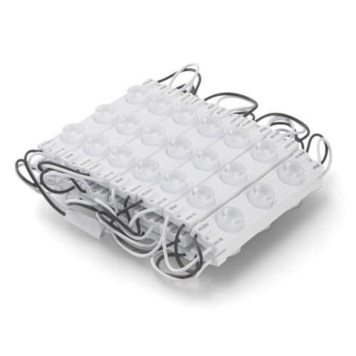 Lichterkette mit 20 Modulen, kommerzielle Beleuchtung mit 3 SMD-LEDs, 220 V AC, 3 W, 280 lm, 6000 K, Maße 126 x 23 mm, langlebiges und effizientes Material von Levitantes