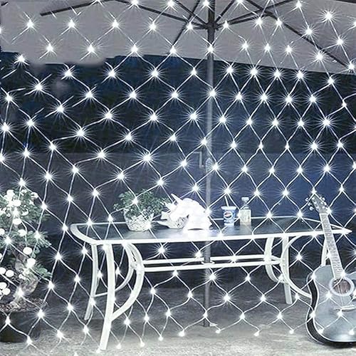 Niederspannungs-LED-Leuchten, 3 m + 50 m mit 500 LEDs, 10 cm zwischen jeder LED, transparentes Kabel, 8 Blinkmodi, IP44 von Levitantes