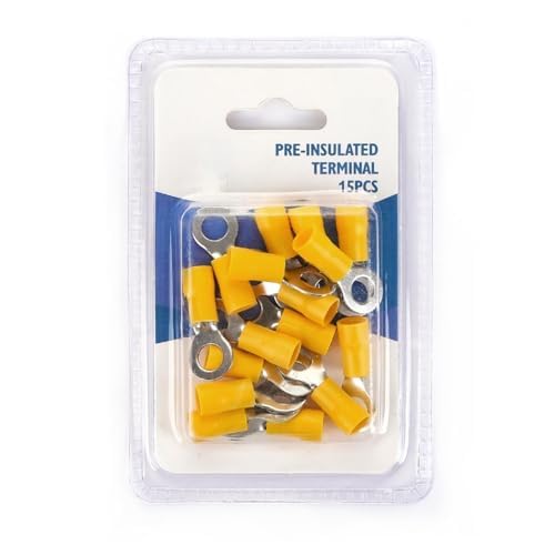 Terminal - vorisolierte Klemme SV1.25-6, gelb, Blister mit 20 Stück, geeignet für sichere und zuverlässige elektrische Verbindungen Terminal - vorisolierte Klemme SV1.25-6, gelb, Blister mit 20 Stück, geeignet für sichere und zuverlässige elektrische Verbindungen von Levitantes