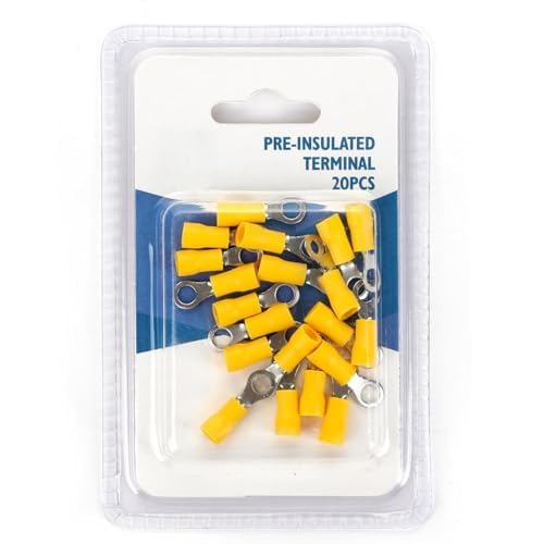 Vorisolierte Klemme - elektrische Anschlussklemme, gelb, 20 Stück pro Blisterkarte, geeignet für Kabel bis 1,25 mm²* Vorisolierte Klemme - elektrische Anschlussklemme, gelb, 20 Stück pro Blisterkarte, geeignet für Kabel bis 1,25 mm²* von Levitantes