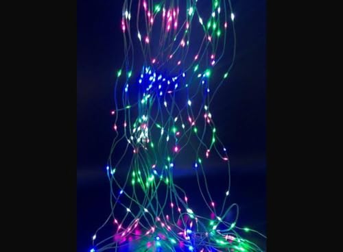 Wasserfall LED 2 m mit 10 Strängen in Silber RGB für festliche Dekorationen und helle Umgebungen. von Levitantes
