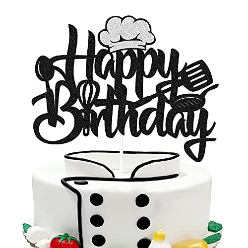 Kuchenaufsatz für Koch, Geburtstag, für Jungen, Mädchen, Männer, Frauen, Geburtstagsparty, Dekoration, Zubehör Kuchenaufsatz für Koch, Geburtstag, für Jungen, Mädchen, Männer, Frauen, Geburtstagsparty, Dekoration, Zubehör von Levvcirki