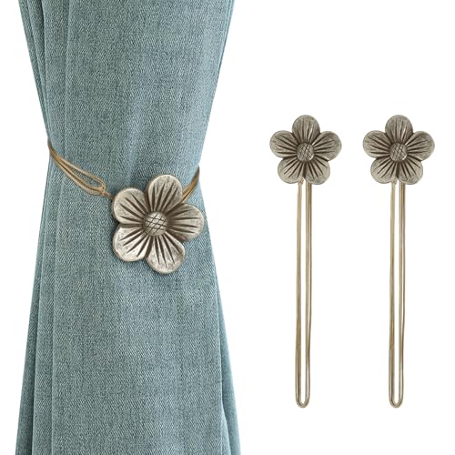 Lewondr Vintage Magnetischer Vorhang Raffhalter, 1 Paar Harz Blume Vorhangschnalle mit starkem dauerhaftem Magneten für Dekoration Zuhause Cafe Büro - Kaffee Lewondr Vintage Magnetischer Vorhang Raffhalter, 1 Paar Harz Blume Vorhangschnalle mit starkem dauerhaftem Magneten für Dekoration Zuhause Cafe Büro - Kaffee von Lewondr