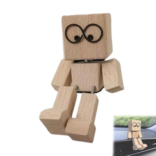 LexTex Schüttelnde Holzfigur, Holzsockel Für Autoornament, Tragbare Armaturenbrettdekoration Für Unterwegs, Pendeln Und Zu Hause, Kreatives Bewegungsaktiviertes Autoornament LexTex Schüttelnde Holzfigur, Holzsockel Für Autoornament, Tragbare Armaturenbrettdekoration Für Unterwegs, Pendeln Und Zu Hause, Kreatives Bewegungsaktiviertes Autoornament von LexTex