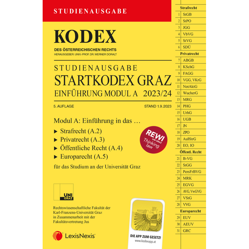 Kodex Startkodex Graz 2023/24 - Inkl. App, Kartoniert (TB) von LexisNexis Österreich