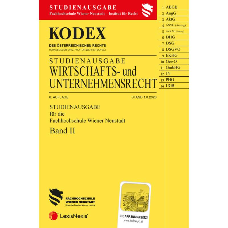 Kodex Wirtschafts- Und Unternehmensrecht 2023 Band Ii - Inkl. App, Kartoniert (TB) von LexisNexis Österreich