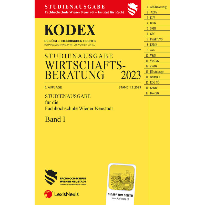 Kodex Wirtschaftsberatung 2023 Band I - Inkl. App, Kartoniert (TB) von LexisNexis Österreich