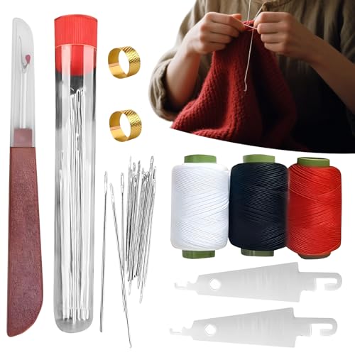 37Pcs NäHwerkzeug-Set, Tragbar und Multifunktional Sewing Kit, Leder Reparatur Set füR AnfäNger und Profis für Näharbeiten in Studentenzimmer Haushalt Basteln Reisen Universität Hobby Schneiderei 37Pcs NäHwerkzeug-Set, Tragbar und Multifunktional Sewing Kit, Leder Reparatur Set füR AnfäNger und Profis für Näharbeiten in Studentenzimmer Haushalt Basteln Reisen Universität Hobby Schneiderei von Lexsyn