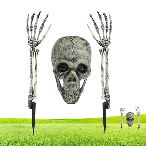 Lexsyn Outdoor Skelett Deko, Halloween Staken, 3 Teile Realistische Deko Für Gruselhaus Garten Vordertür Weg Rasen Lexsyn Outdoor Skelett Deko, Halloween Staken, 3 Teile Realistische Deko Für Gruselhaus Garten Vordertür Weg Rasen von Lexsyn
