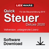 LEXWARE QuickSteuer Deluxe 2020 (für das Steuerjahr 2019) Software Vollversion (Download-Link) von Lexware