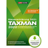 LEXWARE TAXMAN Rentner & Pensionäre 2022 (für das Steuerjahr 2021) Software Vollversion (Download-Link) von Lexware