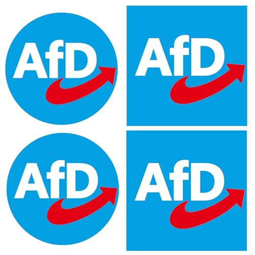 100 Stück AFD Logo Aufkleber, 4.5cm Rund AFD Logo und 7.5cm Quadrat AFD Logo, AFD Politik Sticker, Neuwahlen AFD Sticker, Hohe Qualität, Gute Viskosität 100 Stück AFD Logo Aufkleber, 4.5cm Rund AFD Logo und 7.5cm Quadrat AFD Logo, AFD Politik Sticker, Neuwahlen AFD Sticker, Hohe Qualität, Gute Viskosität von Lezehea