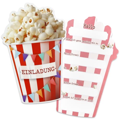 12xEinladungskarten Kino,Einladungskarten Kindergeburtstag Kino,Geburtstagseinladungen für Mädchen und Jungen,Partyeinladungen zum Kino,Popcorn Partyeinladungen für den Perfekten Kino Filme Abend 12xEinladungskarten Kino,Einladungskarten Kindergeburtstag Kino,Geburtstagseinladungen für Mädchen und Jungen,Partyeinladungen zum Kino,Popcorn Partyeinladungen für den Perfekten Kino Filme Abend von Lezehea