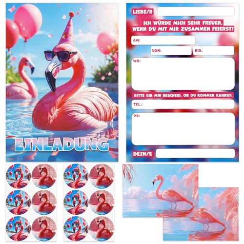 Lezehea Flamingo GLITZER Einladungskarten Kindergeburtstag Mädchen,12 Einladung Geburtstag Flamingo + 12 Umschläge+ 12 Aufkleber,Flamingo Pool Geburtstag Einladungen,Einladung Poolparty Lezehea Flamingo GLITZER Einladungskarten Kindergeburtstag Mädchen,12 Einladung Geburtstag Flamingo + 12 Umschläge+ 12 Aufkleber,Flamingo Pool Geburtstag Einladungen,Einladung Poolparty von Lezehea