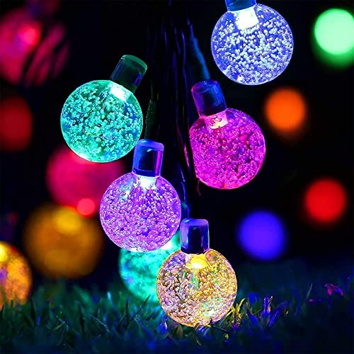 Lezonic Solar lichterkette außen wetterfest, 50 LED ,8 Modi 7M / 24Ft Außer/Innen lampions solar für Garten, Bäume, Hochzeiten, Partys, Weihnachten usw (Mehrfarbig) von Lezonic