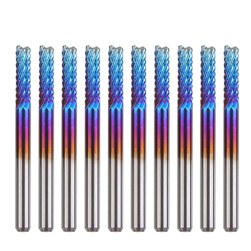 10 Stcs Wolframstahl Endmühlen Set 0 8 Mm Bis 3 175 Mm Blauer Beschichtung Für Hartlegierung Maismühlenschneider Für Ste von LfrXtra