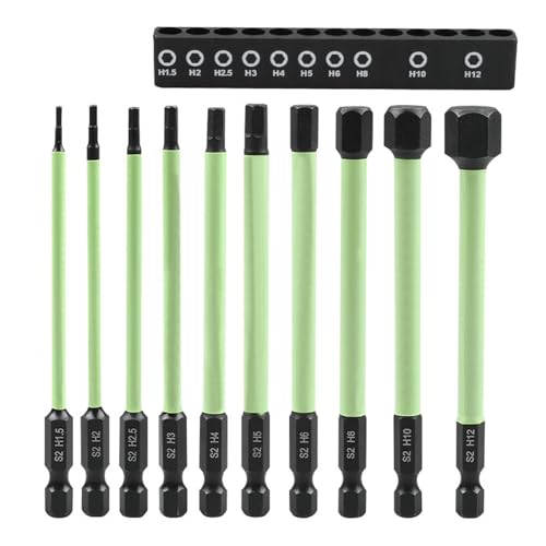 10-teiliges Inbusschlüssel-Bohrer-Set, Inbusschraubendreher-Bits, Schraubendreher-Bit-Set, 1/4 Zoll, 1,5 mm-12 mm von LfrXtra
