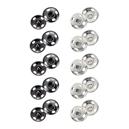 100 Sets Druckknöpfe zum Aufnähen, Metallverschluss, Druckknöpfe zum Nähen von LfrXtra