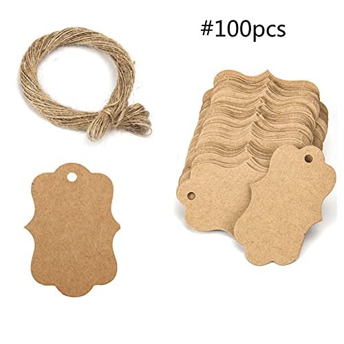 100 Stück/Set Geschenketiketten mit Schnur für Geburtstag, Weihnachten, Hochzeit, Party 100 Stück/Set Geschenketiketten mit Schnur für Geburtstag, Weihnachten, Hochzeit, Party von LfrXtra