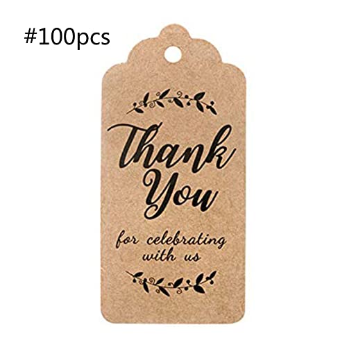 100 Stück/Set Geschenketiketten mit Schnur für Geburtstag, Weihnachten, Hochzeit, Party 100 Stück/Set Geschenketiketten mit Schnur für Geburtstag, Weihnachten, Hochzeit, Party von LfrXtra