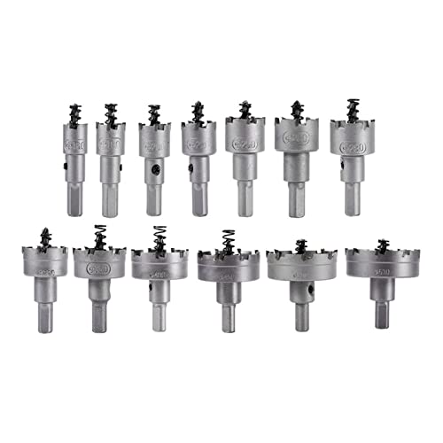 13-teiliges Hardkacker 13pc Edelstahl Tappelbeamter/Metalllochbohrer 16-18-20-22-26-28-30-35-40-45-50 53 Mm von LfrXtra