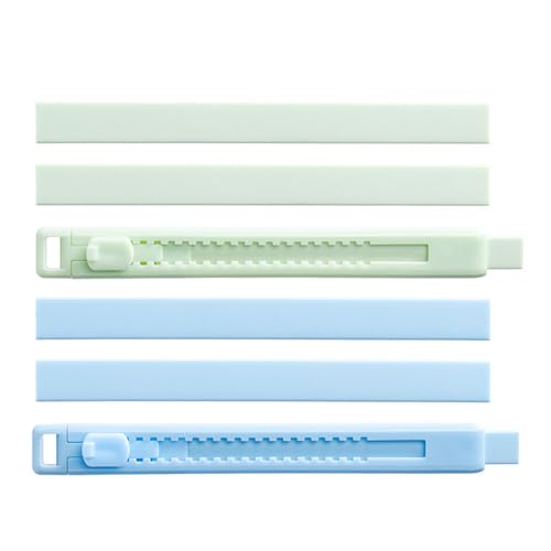 2 x einziehbare Radiergummis mit 4 Nachfüllpackungen, nachfüllbare Push-Pull-Radiergummis für Kinder, Studenten, Schreiben, Zeichnen, zufälliger Radiergummi 2 x einziehbare Radiergummis mit 4 Nachfüllpackungen, nachfüllbare Push-Pull-Radiergummis für Kinder, Studenten, Schreiben, Zeichnen, zufälliger Radiergummi von LfrXtra