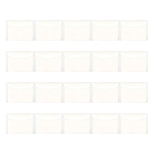 20 transparente Umschläge wasserfest 10 x 10 cm, 17 x 13 cm, 14 x 19 cm, 24 x 10 cm, 24 x 17 cm von LfrXtra
