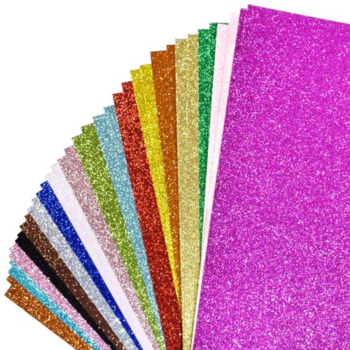 36 Stück einseitig glitzerndes Papier, bunt, Faltpapier, Scrapbooking, Dekorationen, DIY-Zubehör für Projektbedarf von LfrXtra