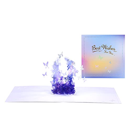3D-Grußkarte für Blume für Schmetterling, Grußkarte mit Umschlag für Weihnachten, Erntedankfest von LfrXtra