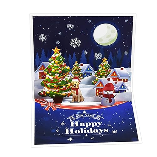 3D-Weihnachtsgrußkarte für den Winter, Urlaub, Neujahr, festliche Schreibtisch-Dekoration mit exquisiter 3D-Weihnachtsgrußkarte für den Winter, Urlaub, Neujahr, festliche Schreibtisch-Dekoration mit exquisiter von LfrXtra