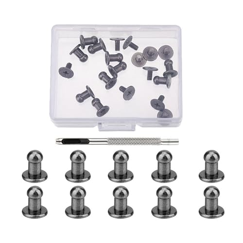 4 mm, 7 mm, 8 mm, runde Kopfknopf-Nieten für Leder, Metallschrauben, Spikes und Nieten für Kleidung, Schuhe, Gürtel, Tasche, Dekoration 4 mm, 7 mm, 8 mm, runde Kopfknopf-Nieten für Leder, Metallschrauben, Spikes und Nieten für Kleidung, Schuhe, Gürtel, Tasche, Dekoration von LfrXtra