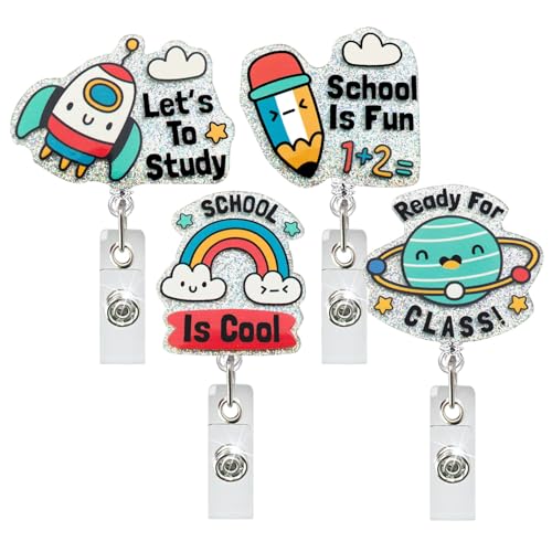 4pcs Krankenschwestern Doktorabzeichen Acrylabzeichen Mit Clip Retractable Badges Rollen Für Schüler von LfrXtra
