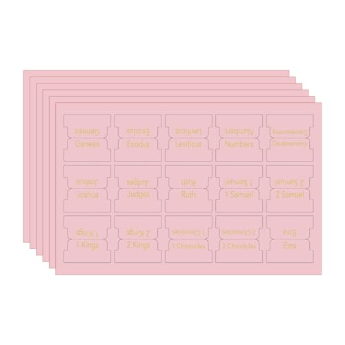 6 Blätter Bibelindizes Registerkarten Dekorative Bibel Tabs Laminierte Bibelbezeichnungen Lesen Die Bibeljournaling Lieferungen Für Mädchen 6 Blätter Bibelindizes Registerkarten Dekorative Bibel Tabs Laminierte Bibelbezeichnungen Lesen Die Bibeljournaling Lieferungen Für Mädchen von LfrXtra