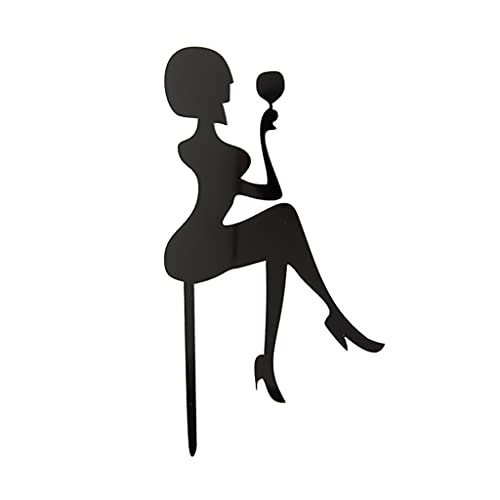 Acryl-Kuchen-High-Heel-Weinglas "Happy Birthday", Dekoration für Junggesellenabschied von LfrXtra