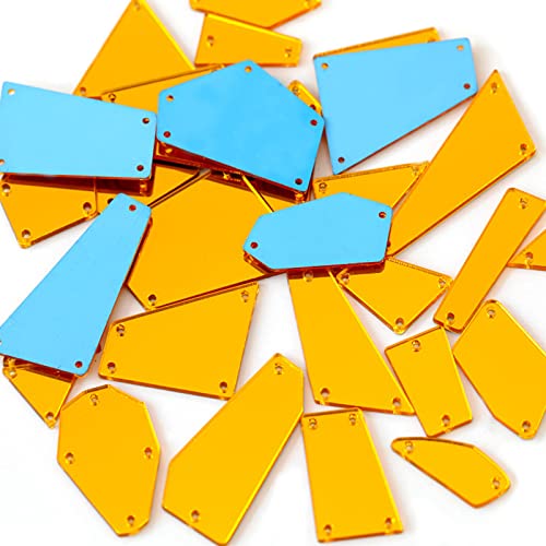 Acryl-Strasssteine, gebogen, flache Rückseite, zum Aufnähen für Kleidung, 20/50 Stück von LfrXtra