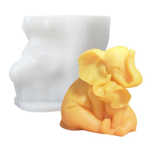 Elefantenmutter Und Baby Statue Silikonkerzenformen Für Handgefertigte Kerzenseife Backformen Epoxidharz Silikonformen von LfrXtra