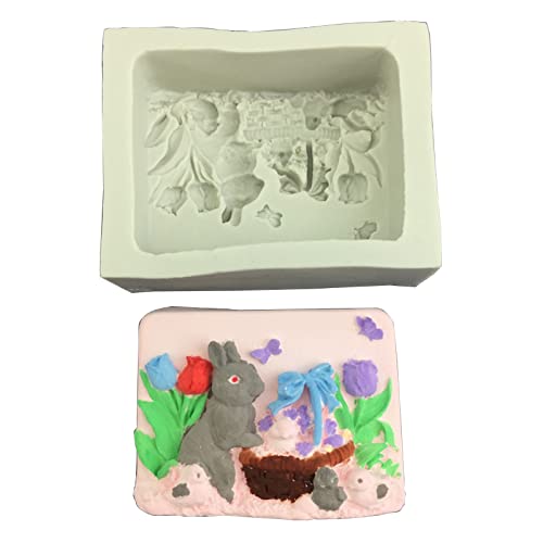 Fondant Candy Silicon Mold Kaninchenblume Für Zuckerfahrzeuge Seifen Kerze Hochzeit/Geburtstagstorte Dekoration Fondant Candy Silicon Mold Kaninchenblume Für Zuckerfahrzeuge Seifen Kerze Hochzeit/Geburtstagstorte Dekoration von LfrXtra