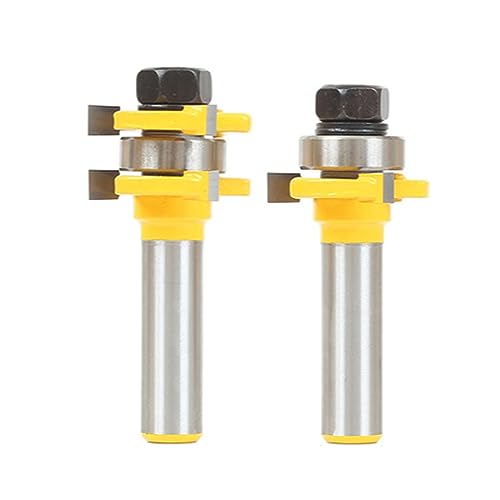Hartlegierende Zungenrouter Bit Set 2pcs Panel Schrank Tür Fußboden Holz Fräser Holzbearbeitungswerkzeug von LfrXtra