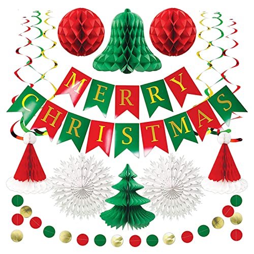 Joyful Christmas Banners Set Merry Christmas Paper Fan Flowers Set Red Green For Home Door Wall Decorations Set Joyful Christmas Banners Set Merry Christmas Paper Fan Flowers Set Red Green For Home Door Wall Decorations Set von LfrXtra