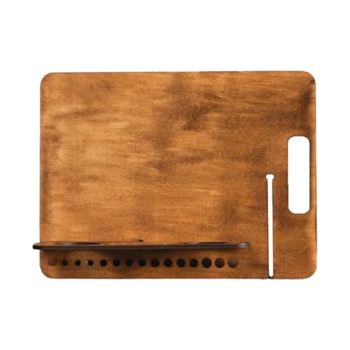Künstler-Skizzenbrett, 27,7 x 40,5 cm, tragbares Holz-Klemmbrett, Zeichenbrett mit Griff, Pinselhalter zum Malen, Zeichnen, tragbare Skizze von LfrXtra