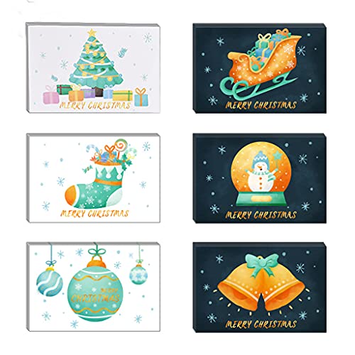 LfrXtra 24 Pack Aquarell Weihnachtskarten Urlaubsgrußkarte Mit Umschlägen Stikers Festival Postkarten von LfrXtra