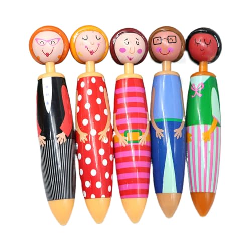 5 PCs Creative Dolls Kugelschreiber 0 7 Mm Einziehbarer Kugelschreiber Ölstift Press Stift Glattes Schreibstift Für Die Schule von LfrXtra