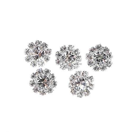 LfrXtra 5 Stück 12 mm runde Knöpfe für Strass-Schaft Nähen Handwerk Verzierung von LfrXtra